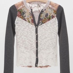𝙂𝙄𝙈𝙈𝙄𝘾𝙆𝙎 Patchwork ᴛᴀᴘᴇsᴛʀʏ Cardigan